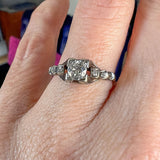 Art Deco Diamond Ring, Old Euro 0.25ct. sold by Doyle and Doyle an antique and vintage jewelry boutique