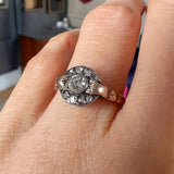 Art Deco Diamond Ring, Old Euro 0.15ct. sold by Doyle and Doyle an antique and vintage jewelry boutique