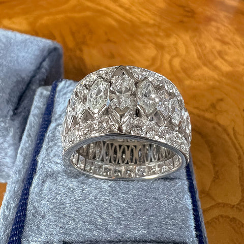 Art Deco Marquise Diamond Eternity Band sold by Doyle and Doyle an antique and vintage jewelry boutique