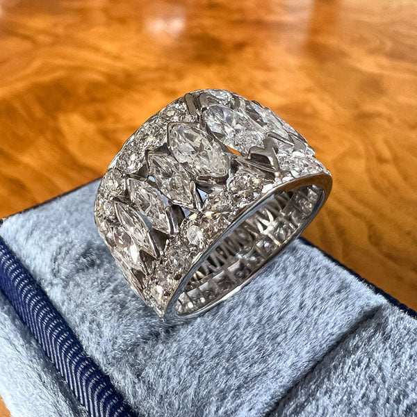 Art Deco Marquise Diamond Eternity Band sold by Doyle and Doyle an antique and vintage jewelry boutique