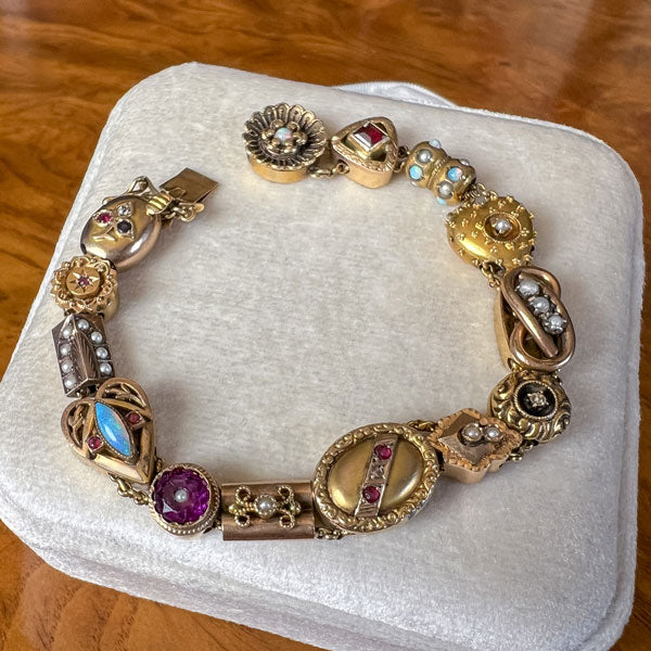 Antique Slide Bracelet sold by Doyle and Doyle an antique and vintage jewelry boutique