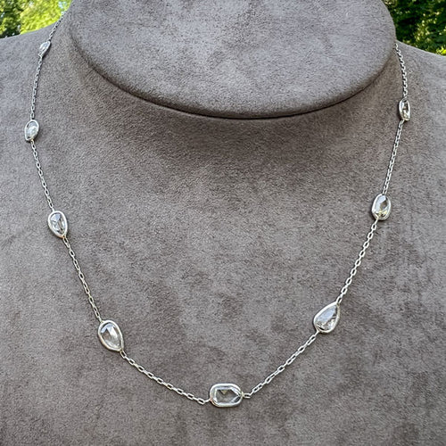 Vintage Diamond by the Yard Chain Necklace sold by Doyle and Doyle an antique and vintage jewelry boutique