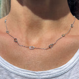 Vintage Diamond by the Yard Chain Necklace sold by Doyle and Doyle an antique and vintage jewelry boutique