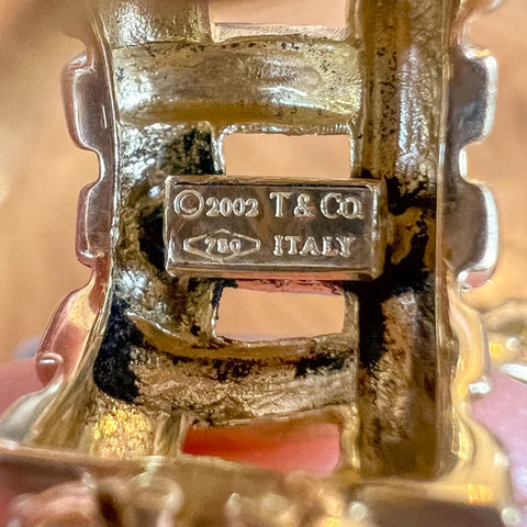 Vintage Tiffany & Co. Openwork Weave Hoops sold by Doyle and Doyle an antique and vintage jewelry boutique