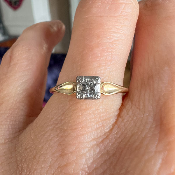 Vintage Diamond Engagement Ring, 0.13ct. sold by Doyle and Doyle an antique and vintage jewelry boutique