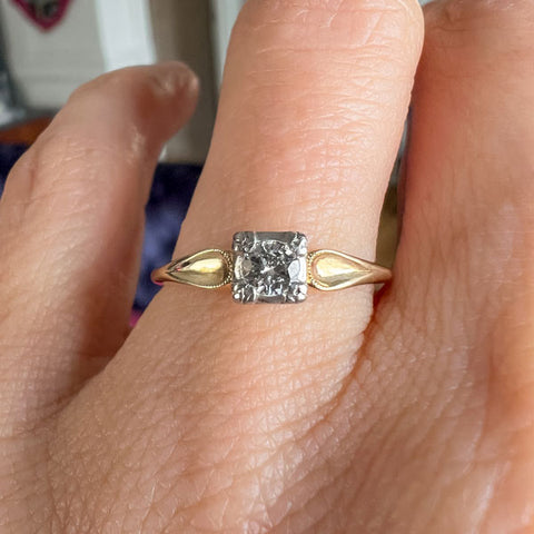 Vintage Diamond Engagement Ring, 0.13ct. sold by Doyle and Doyle an antique and vintage jewelry boutique
