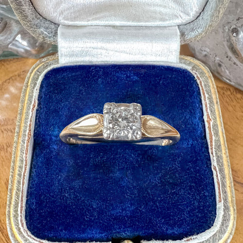 Vintage Diamond Engagement Ring, 0.13ct. sold by Doyle and Doyle an antique and vintage jewelry boutique