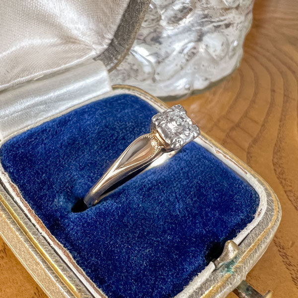 Vintage Diamond Engagement Ring, 0.13ct. sold by Doyle and Doyle an antique and vintage jewelry boutique