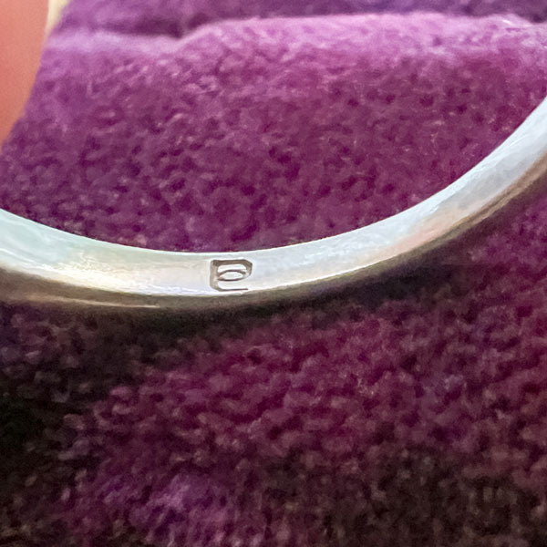 Vintage Baguette & Round Diamond Wedding Band Ring sold by Doyle and Doyle an antique and vintage jewelry boutique