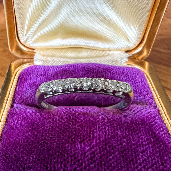 Vintage Diamond Wedding Band Ring sold by Doyle and Doyle an antique and vintage jewelry boutique