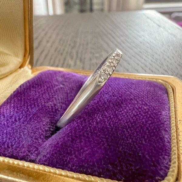 Vintage Diamond Wedding Band Ring sold by Doyle and Doyle an antique and vintage jewelry boutique