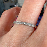 Art Deco Diamond Wedding Band Ring, Size 7. sold by Doyle and Doyle an antique and vintage jewelry boutique
