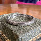Art Deco Diamond Wedding Band Ring, Size 7. sold by Doyle and Doyle an antique and vintage jewelry boutique