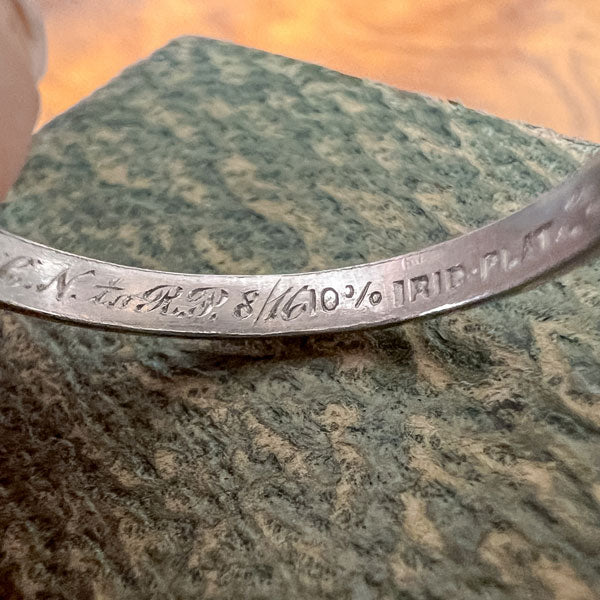 Art Deco Diamond Wedding Band Ring, Size 7. sold by Doyle and Doyle an antique and vintage jewelry boutique