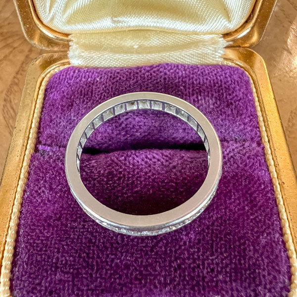 Vintage Diamond Eternity Wedding Band Ring sold by Doyle and Doyle an antique and vintage jewelry boutique 