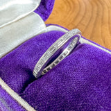 Vintage Baguette Diamond Eternity Wedding Band Ring sold by Doyle and Doyle an antique and vintage jewelry boutique