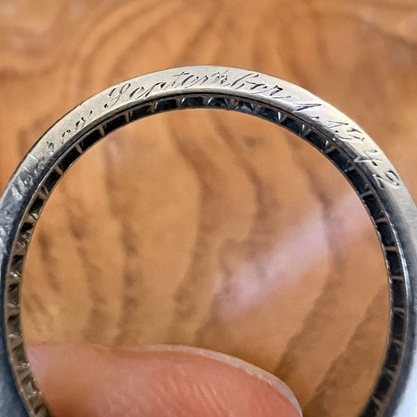 Vintage Diamond Eternity Wedding Band Ring sold by Doyle and Doyle an antique and vintage jewelry boutique