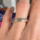 Vintage Platinum & Gold Wedding Band Ring sold by Doyle and Doyle an antique and vintage jewelry boutique