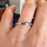 Vintage Platinum Wedding Band Ring sold by Doyle and Doyle an antique and vintage jewelry boutique