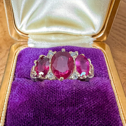 Vintage Ruby & Diamond Ring, from Doyle & Doyle antique and vintage jewelry boutique