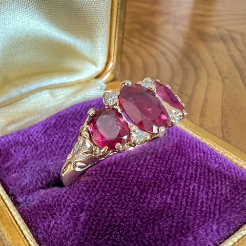 Vintage Ruby & Diamond Ring, from Doyle & Doyle antique and vintage jewelry boutique