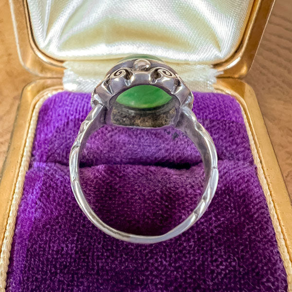 Vintage Jade Ring sold by Doyle and Doyle an antique and vintage jewelry boutique