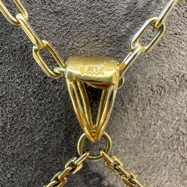 Vintage Carved Jade Pendant sold by Doyle and Doyle an antique and vintage jewelry boutique