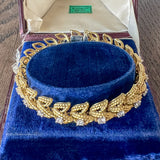 Vintage Diamond Leaf Bracelet sold by Doyle and Doyle an antique and vintage jewelry boutique