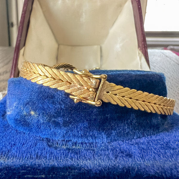 Vintage Diamond Bracelet sold by Doyle and Doyle an antique and vintage jewelry boutique