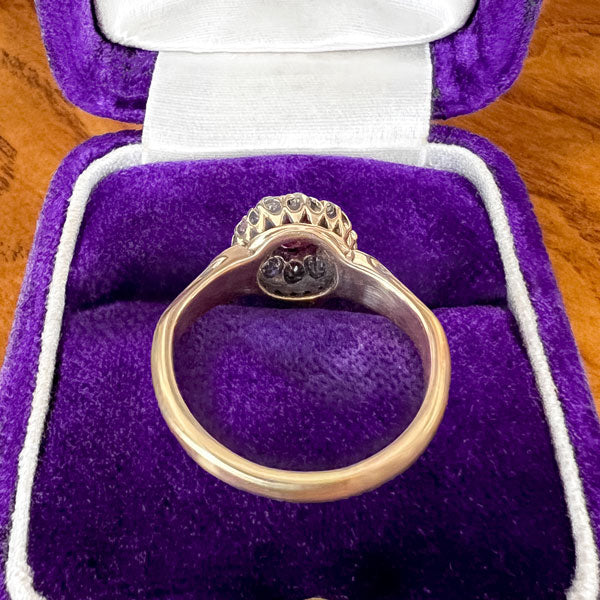 Antique Ruby & Diamond Cluster Ring sold by Doyle and Doyle an antique and vintage jewelry boutique