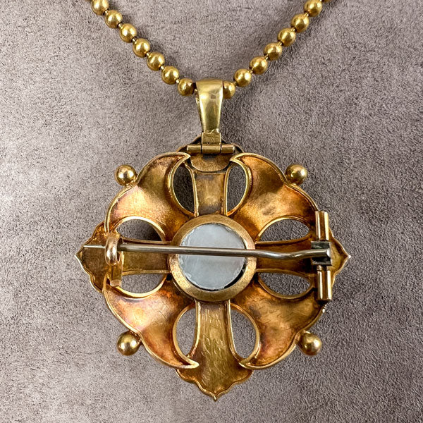 Antique Victorian Turquoise & Pearl Pendant sold by Doyle and Doyle an antique and vintage jewelry boutique
