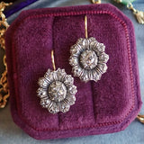 Victorian Diamond Flower Earrings, sold by Doyle & Doyle antique and vintage jewelry boutique