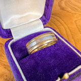 Vintage Patterned Wedding Band Ring, Size 5 1/4 sold by Doyle and Doyle an antique and vintage jewelry boutique