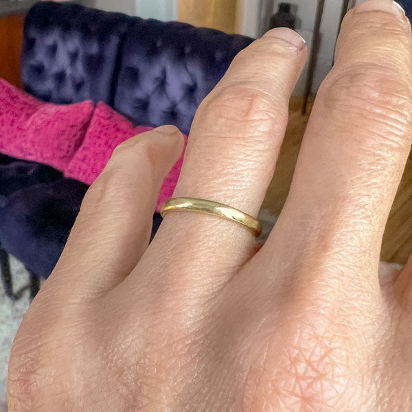 Vintage Patterned Wedding Band Ring, Circa 1920 sold by Doyle and Doyle an antique and vintage jewelry boutique