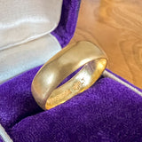 Vintage Half Round Wedding Band Ring, Size 6 3/4 sold by Doyle and Doyle an antique and vintage jewelry boutique