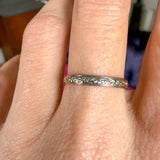 Vintage Patterned Wedding Band Ring, Size 8 1/2 sold by Doyle and Doyle an antique and vintage jewelry boutique