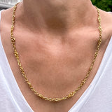 Antique Gold Fancy Link Chain Necklace, sold by Doyle & Doyle antique and vintage jewelry boutique