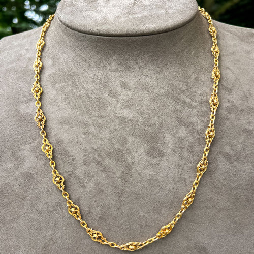 Antique Fancy Link Chain Necklace sold by Doyle and Doyle an antique and vintage jewelry boutique