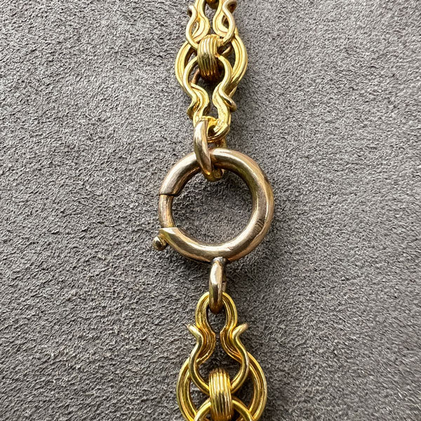 Antique Fancy Link Chain Necklace sold by Doyle and Doyle an antique and vintage jewelry boutique
