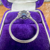 Estate Sugarloaf Sapphire 1.49ct & Diamond Ring sold by Doyle and Doyle an antique and vintage jewelry boutique