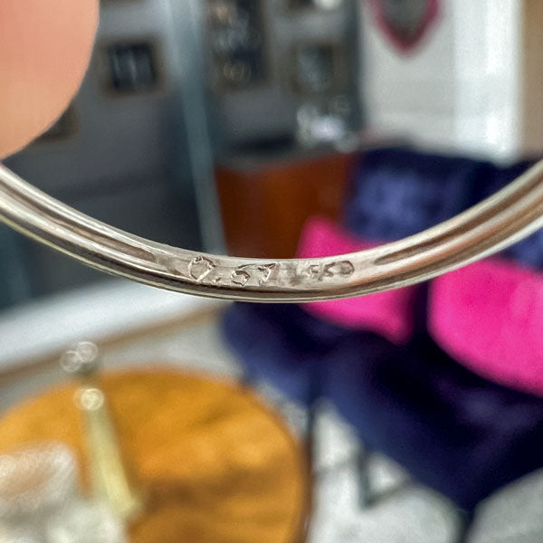 Estate Sugarloaf Sapphire 1.49ct & Diamond Ring sold by Doyle and Doyle an antique and vintage jewelry boutique