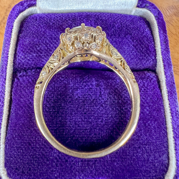 Vintage Filigree Engagement Ring, Old Euro 2.20ct sold by Doyle and Doyle an antique and vintage jewelry boutique