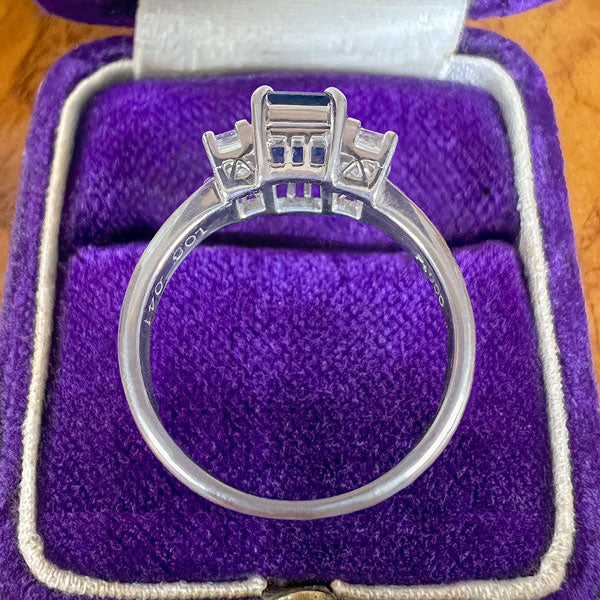 Estate Sapphire 1.08ct & Diamond Ring sold by Doyle and Doyle an antique and vintage jewelry boutique