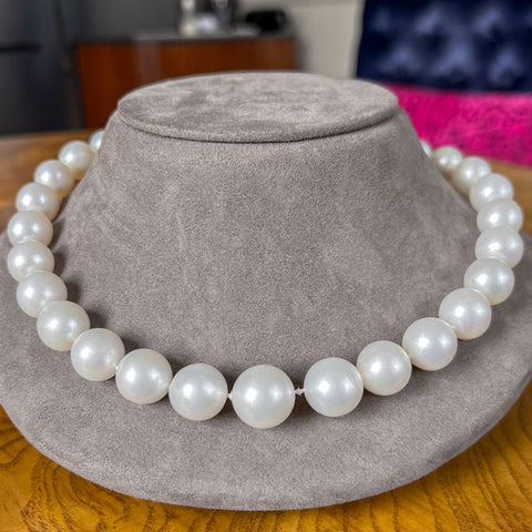 Vintage South Sea Pearl Single Strand Necklace sold by Doyle and Doyle an antique and vintage jewelry boutique