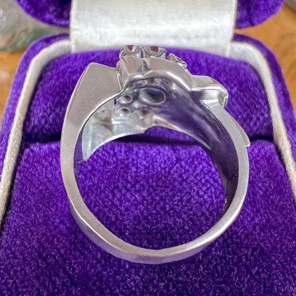 Retro Linde Star Sapphire, Ruby & Diamond Ring, from & Doyle antique and vintage jewelry boutique