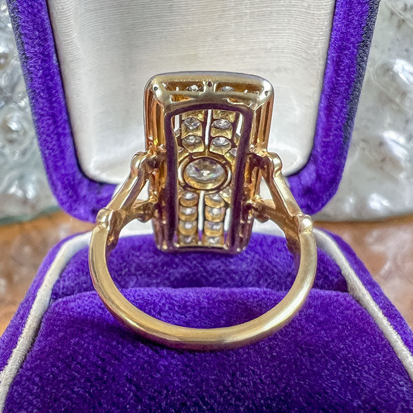 Art Deco Diamond Dinner Ring sold by Doyle and Doyle an antique and vintage jewelry boutique