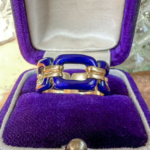 Vintage Enamel Openwork Band sold by Doyle and Doyle an antique and vintage jewelry boutique