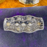 Art Deco Diamond & Pearl Brooch, sold by Doyle & Doyle antique and vintage jewelry boutique