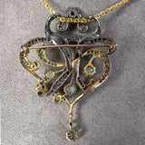 Vintage Opal & Diamond Brooch/ Pendant, sold by Doyle & Doyle an antique and vintage jewelry boutique