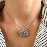 Vintage Rose Cut Diamond Cluster Pendant, sold by Doyle & Doyle an antique and vintage jewelry boutique